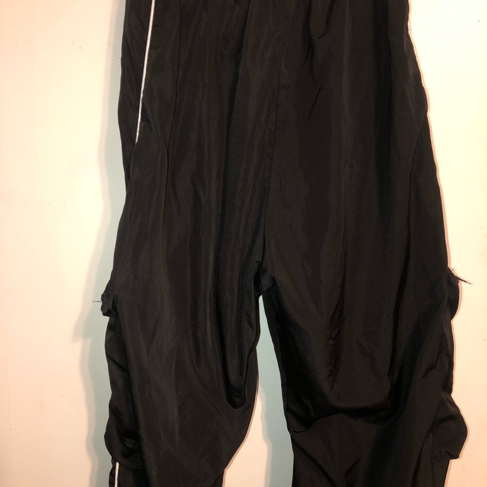 shein athletic black sports pants cargos